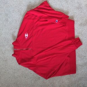 Champion red quarter zip sweater